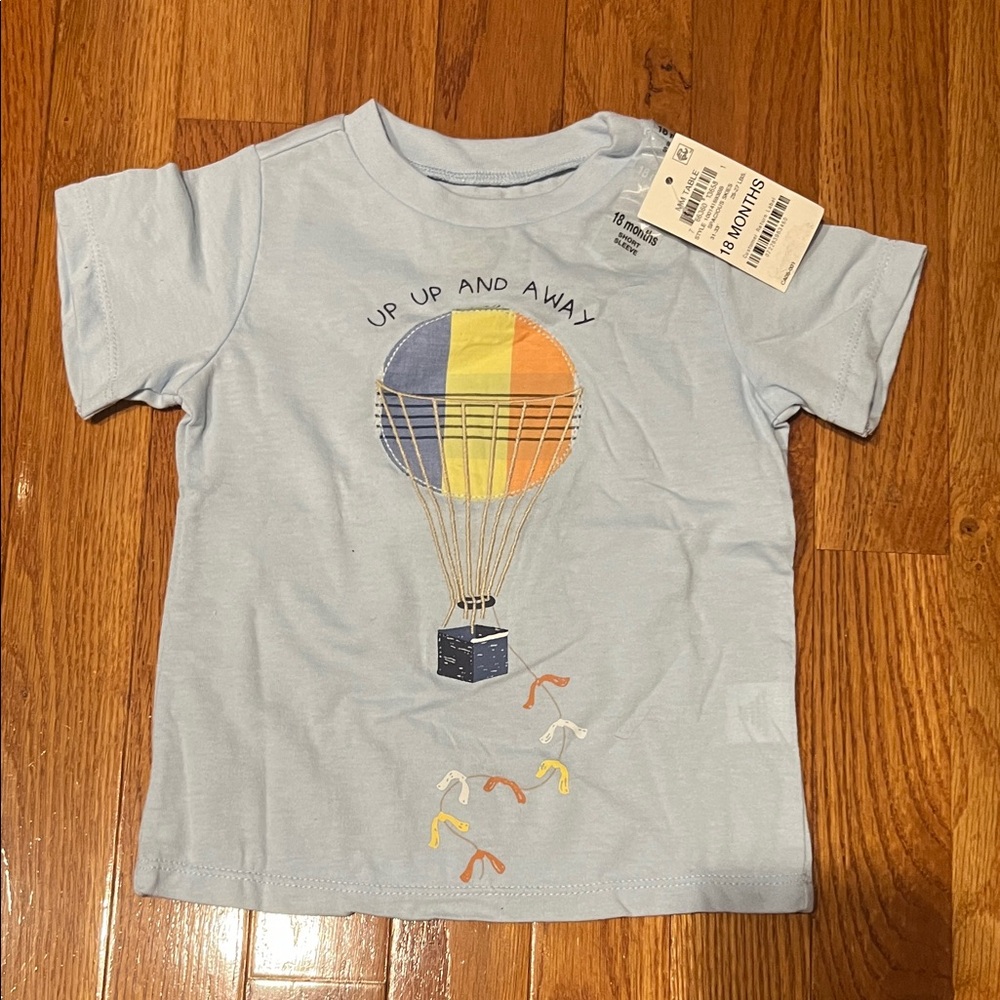 Blue Hot Air Balloon Kids T-Shirt